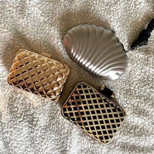 (3 Handheld Metal Clutches